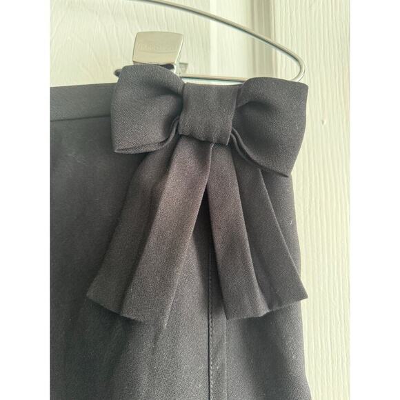 Draper James Women’s Black Mini Skirt A Line Bow Detail Side Zip size 4 - Picture 4 of 6